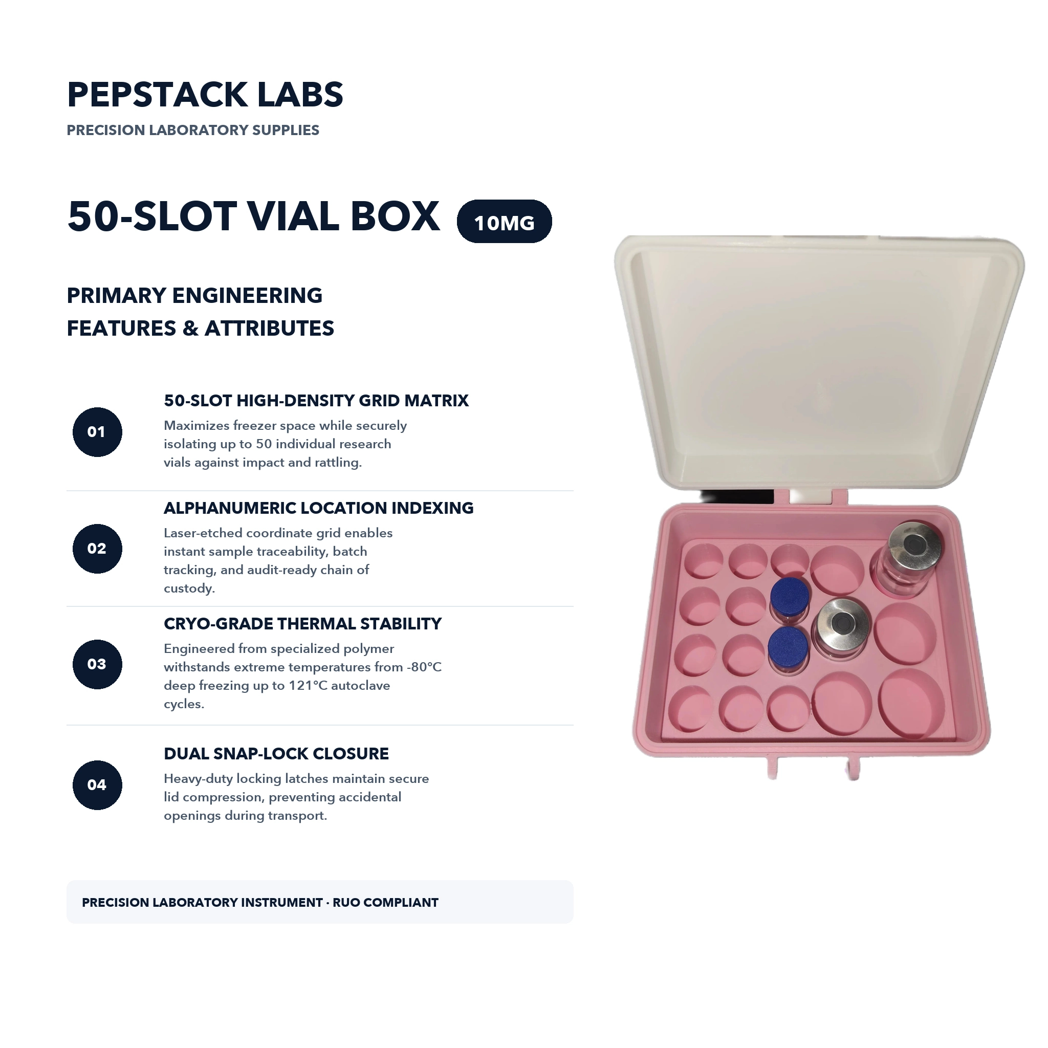 50-Slot Vial Organizer Box thumbnail 4
