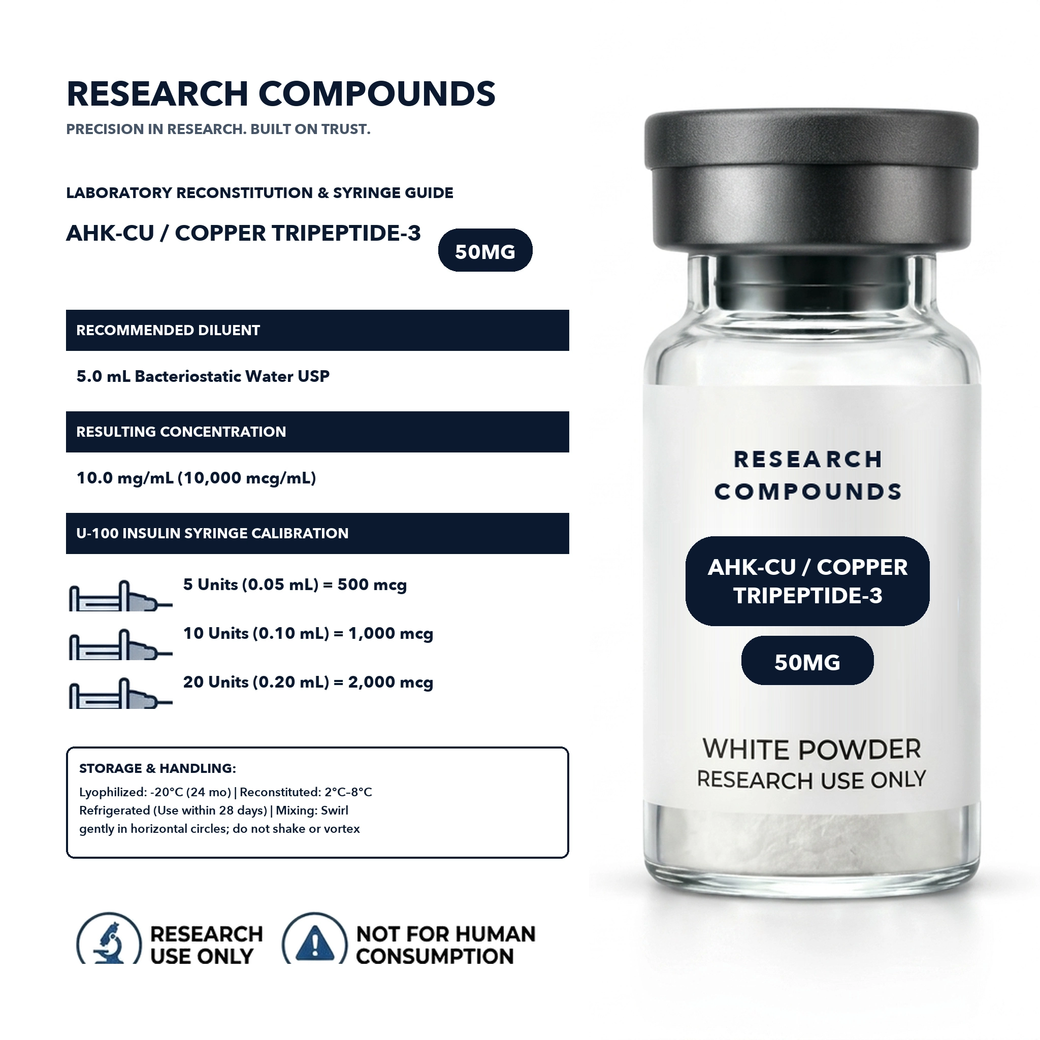 AHK-Cu / Copper Tripeptide-3 (50mg Research Vial) thumbnail 3