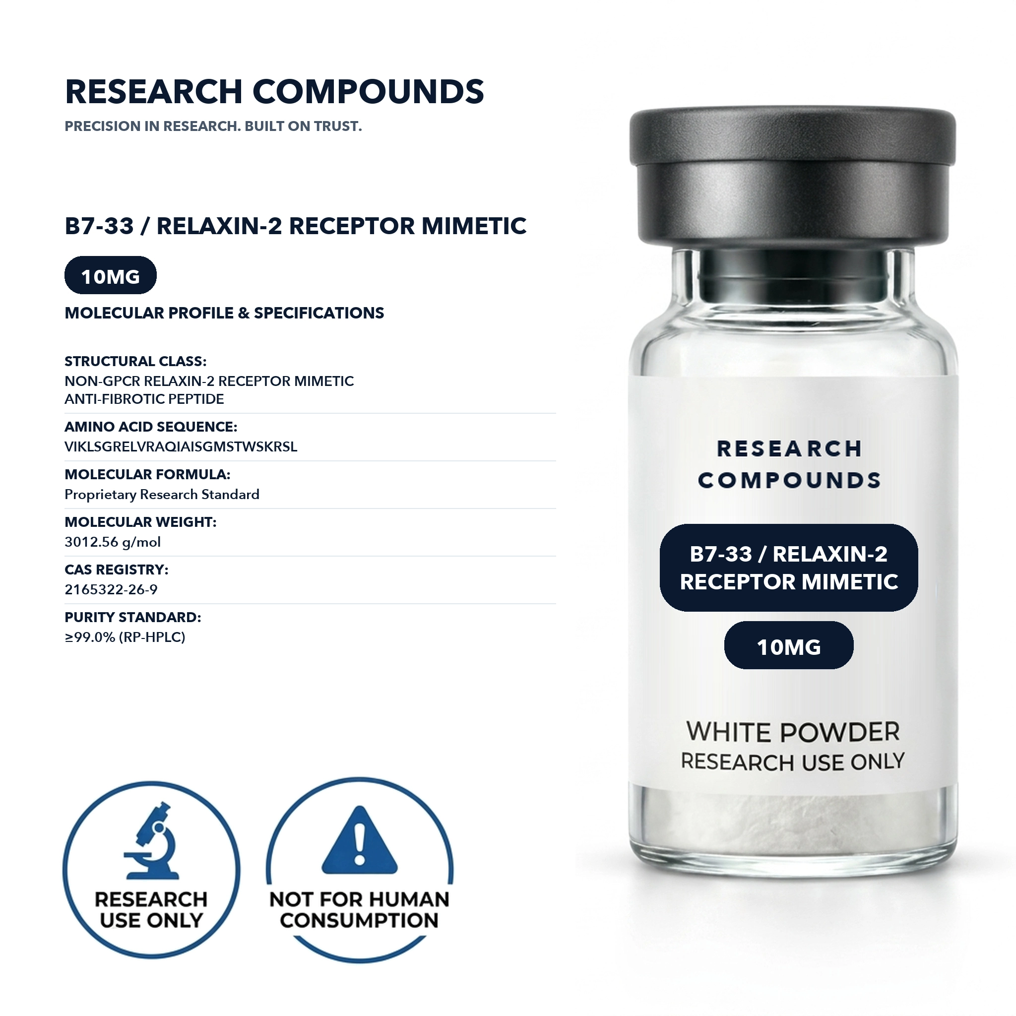 B7-33 / Relaxin-2 Receptor Mimetic (10mg Research Vial) thumbnail 2