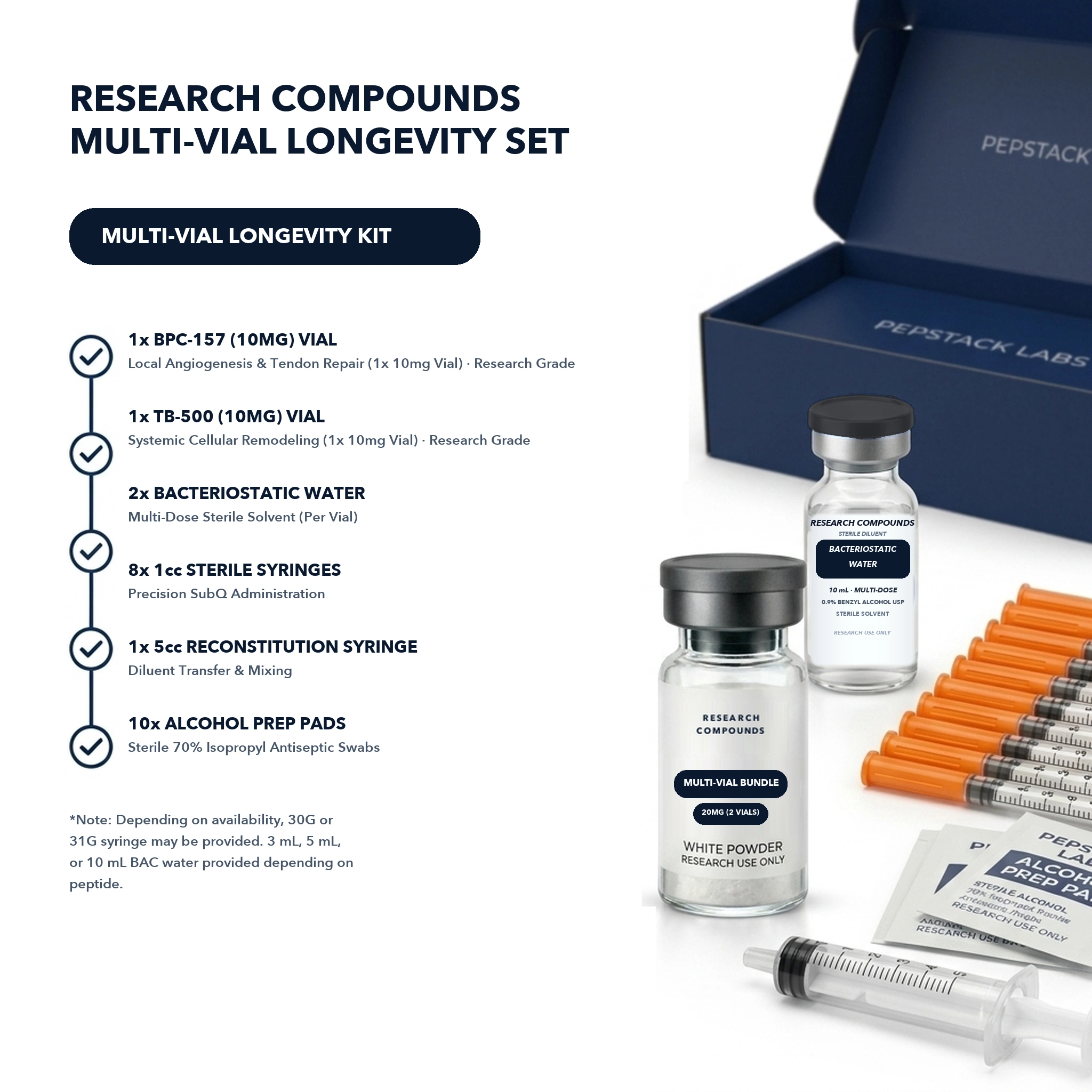 BPC-157 + TB-500 Stack (Dual-Vial Tissue Repair Kit) thumbnail 5