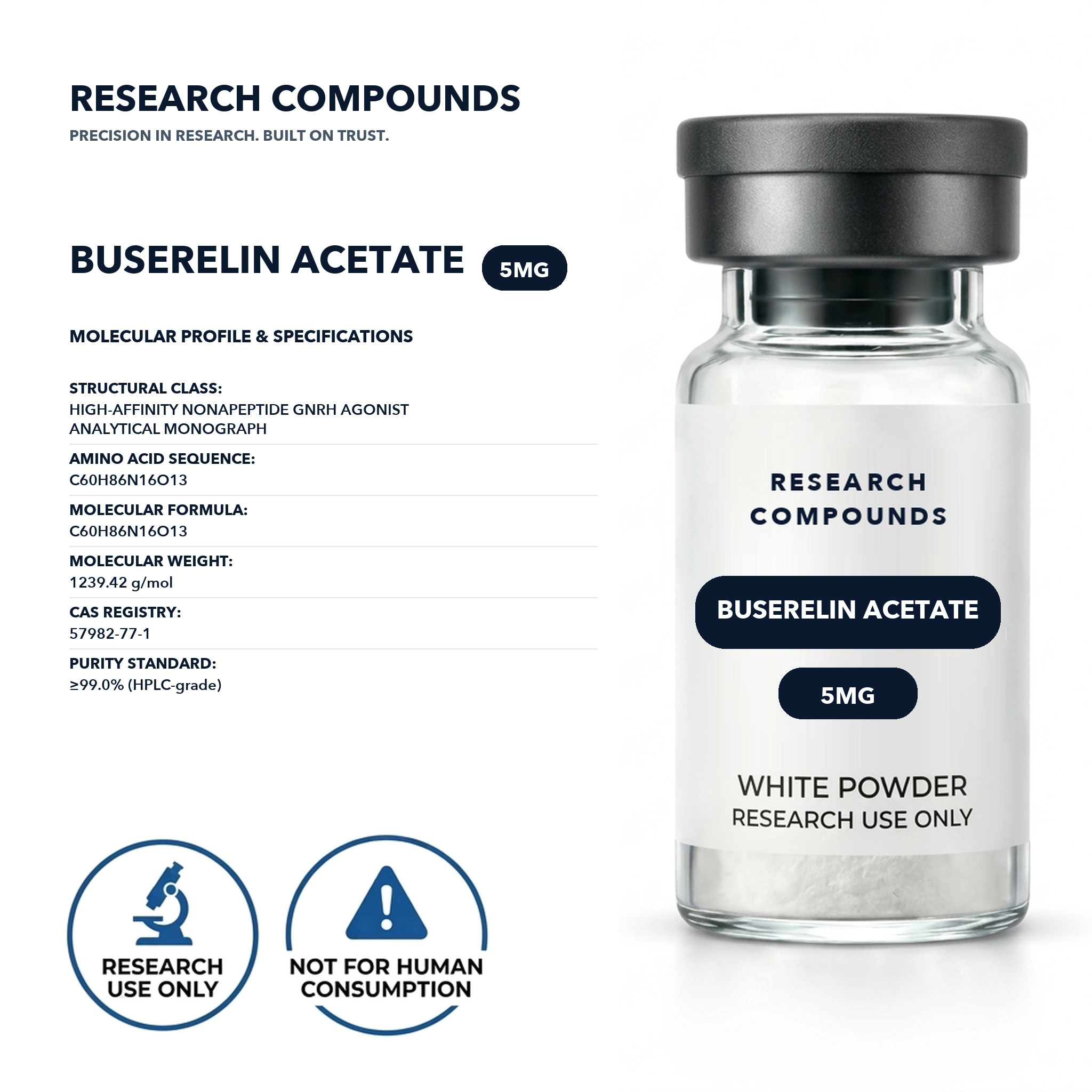 Buserelin Acetate (5mg Research Vial) thumbnail 2