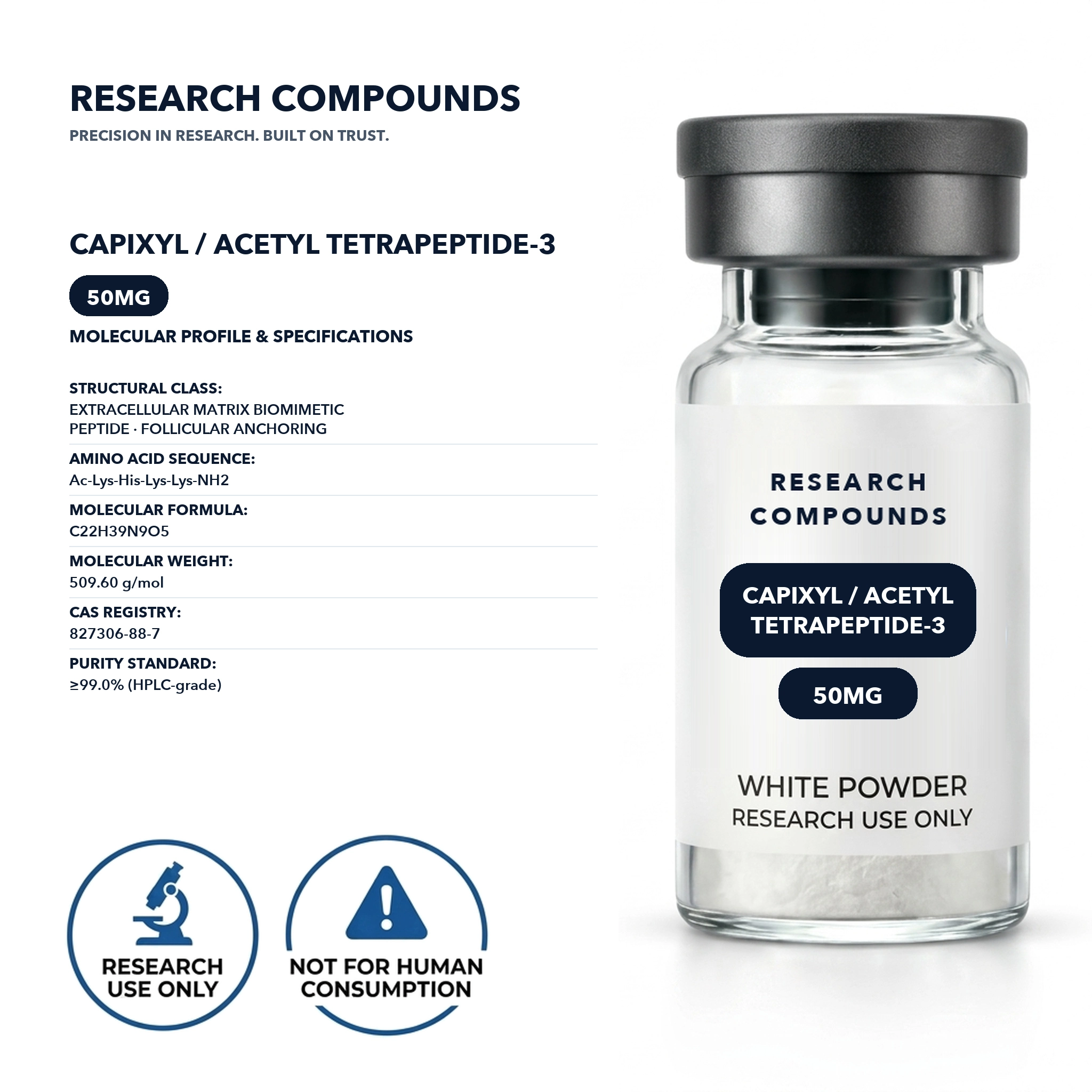 Capixyl / Acetyl Tetrapeptide-3 (50mg Research Vial) thumbnail 2