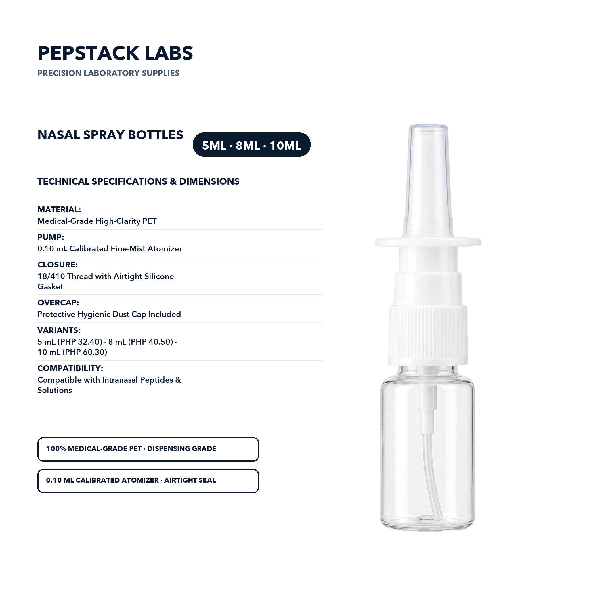Clear Nasal Spray Bottles thumbnail 2