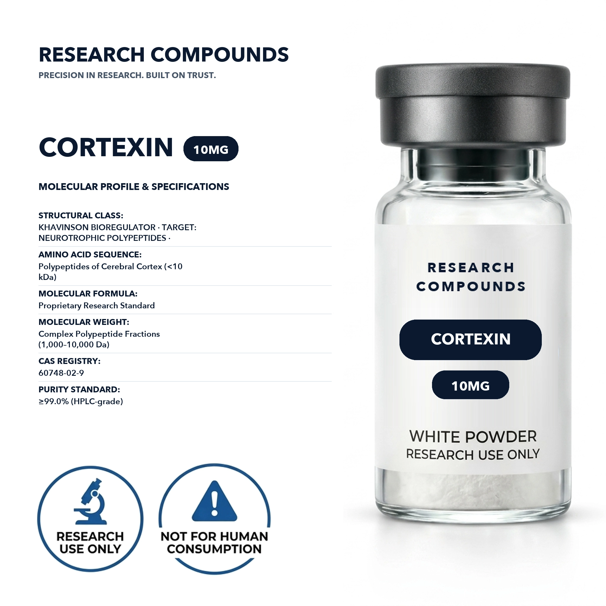 Cortexin (10mg Khavinson Bioregulator) thumbnail 2