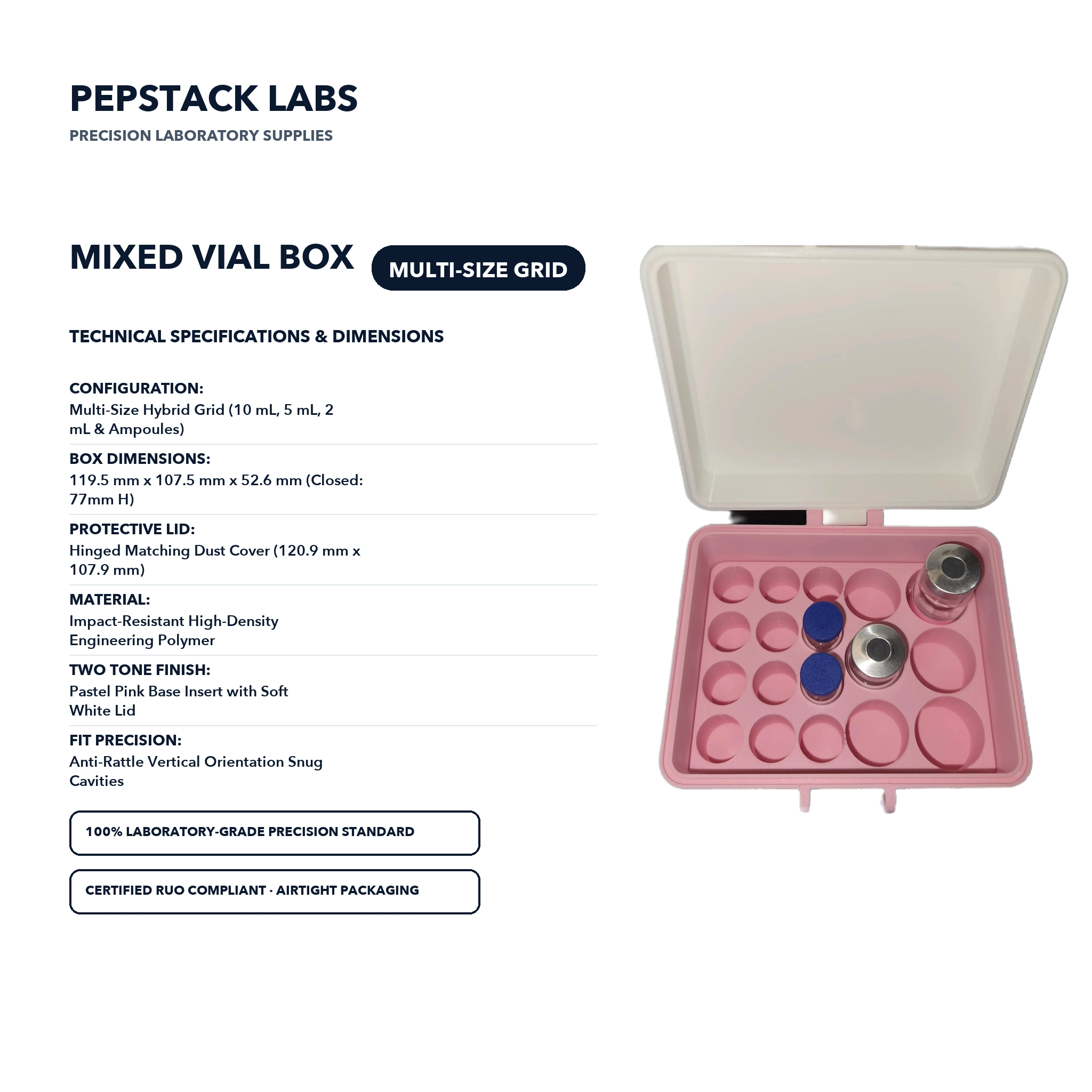 Custom Mixed Vial Organizer Box thumbnail 2