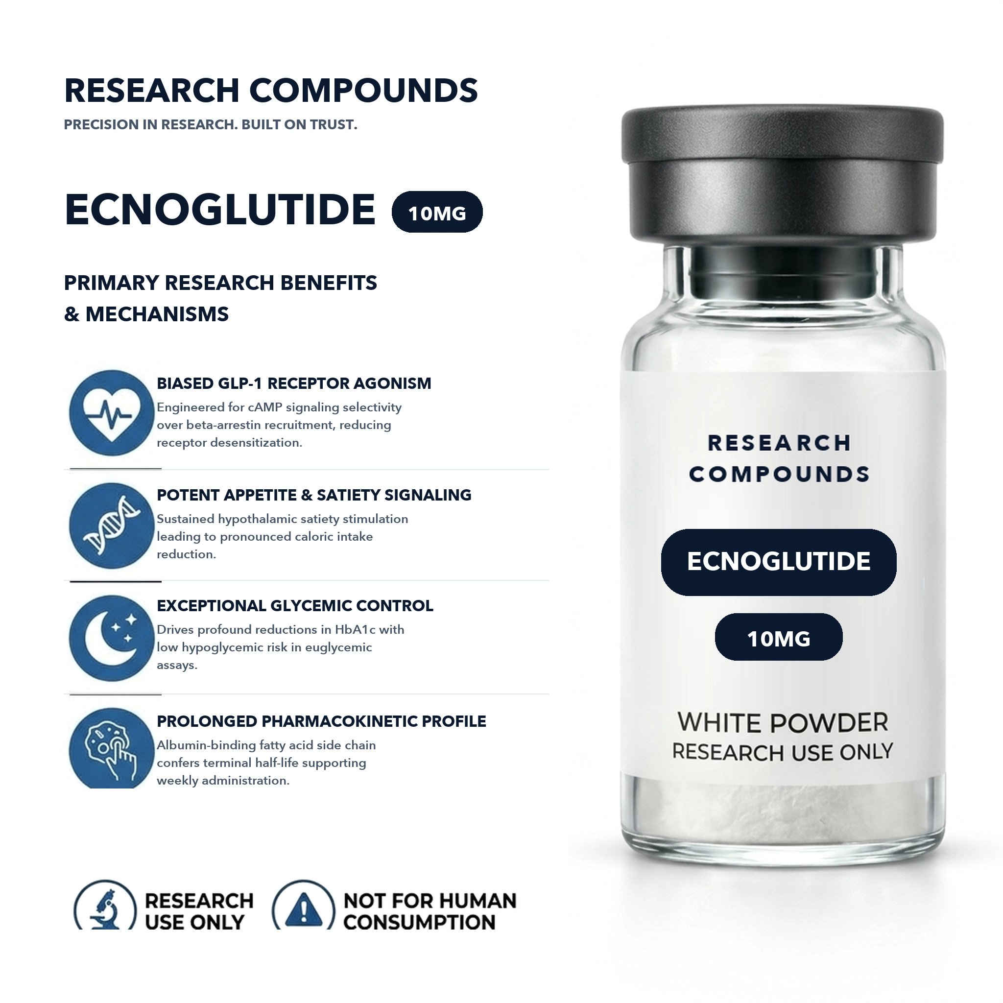 Ecnoglutide (10mg Research Vial) thumbnail 4