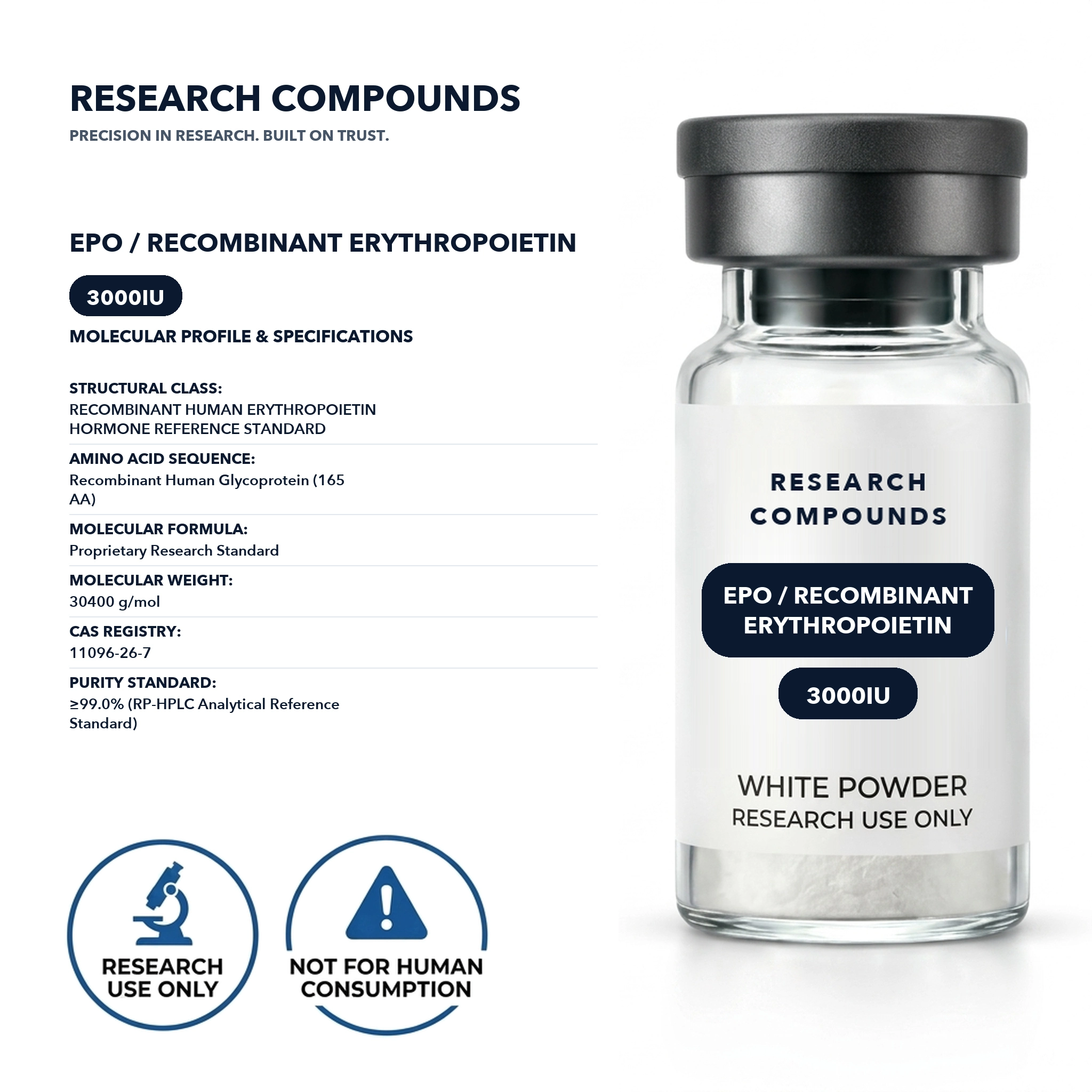 EPO / Recombinant Erythropoietin (3000 IU Research Vial) thumbnail 2