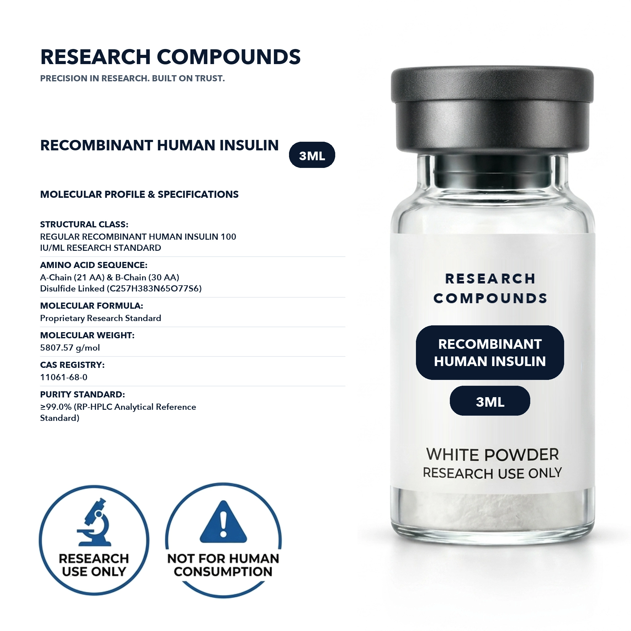 Recombinant Human Insulin (3 mL / 100 IU/mL Research Standard) thumbnail 2