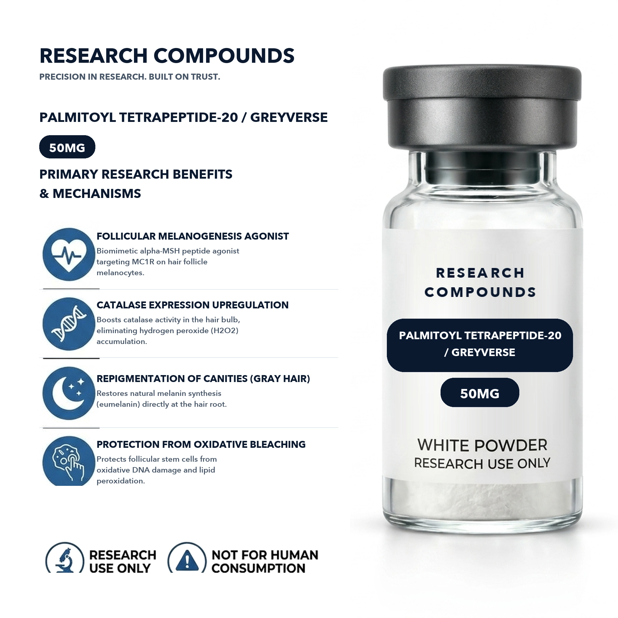 Palmitoyl Tetrapeptide-20 / Greyverse (50mg Research Vial) thumbnail 4