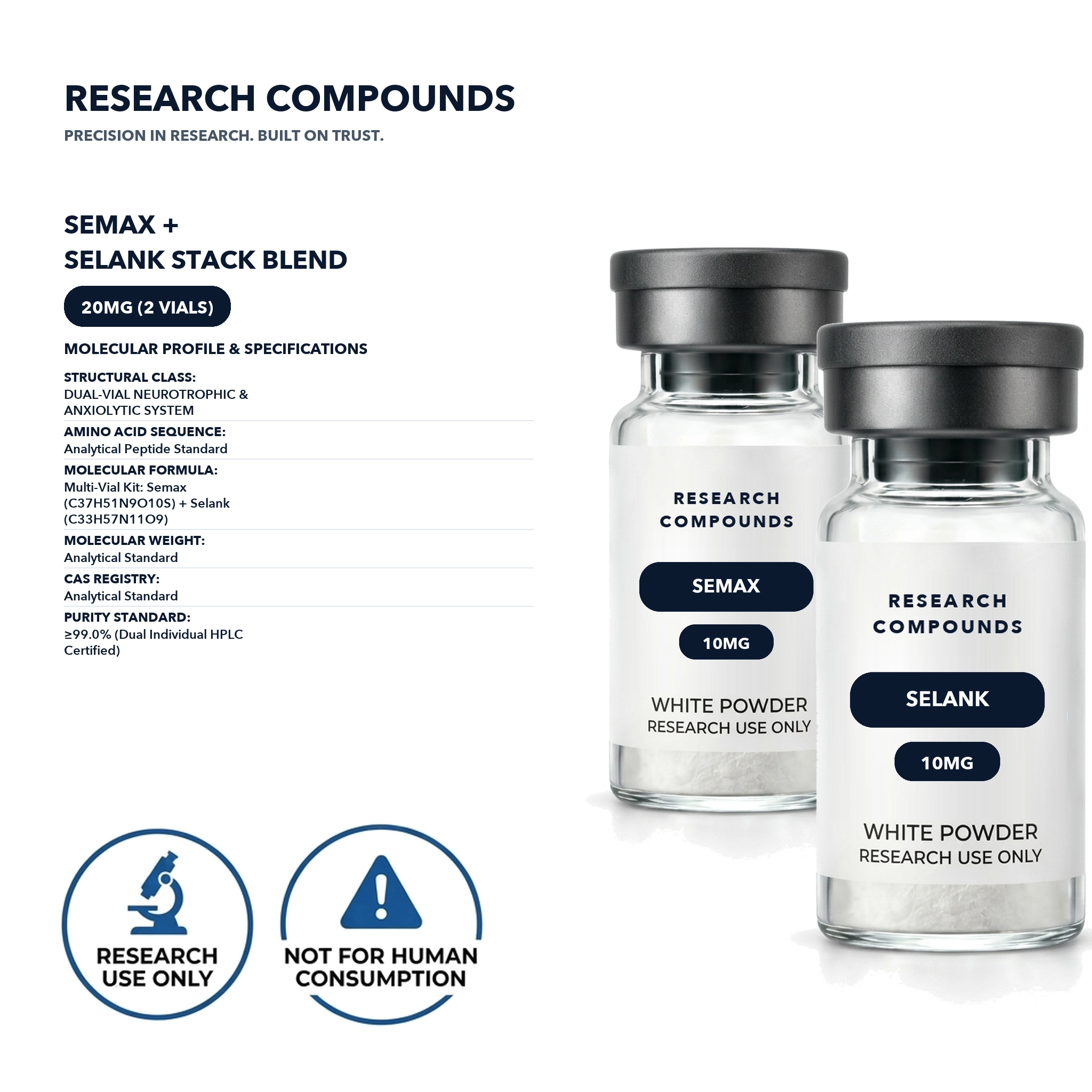 Semax + Selank Stack (Dual-Vial Nootropic Kit) thumbnail 2