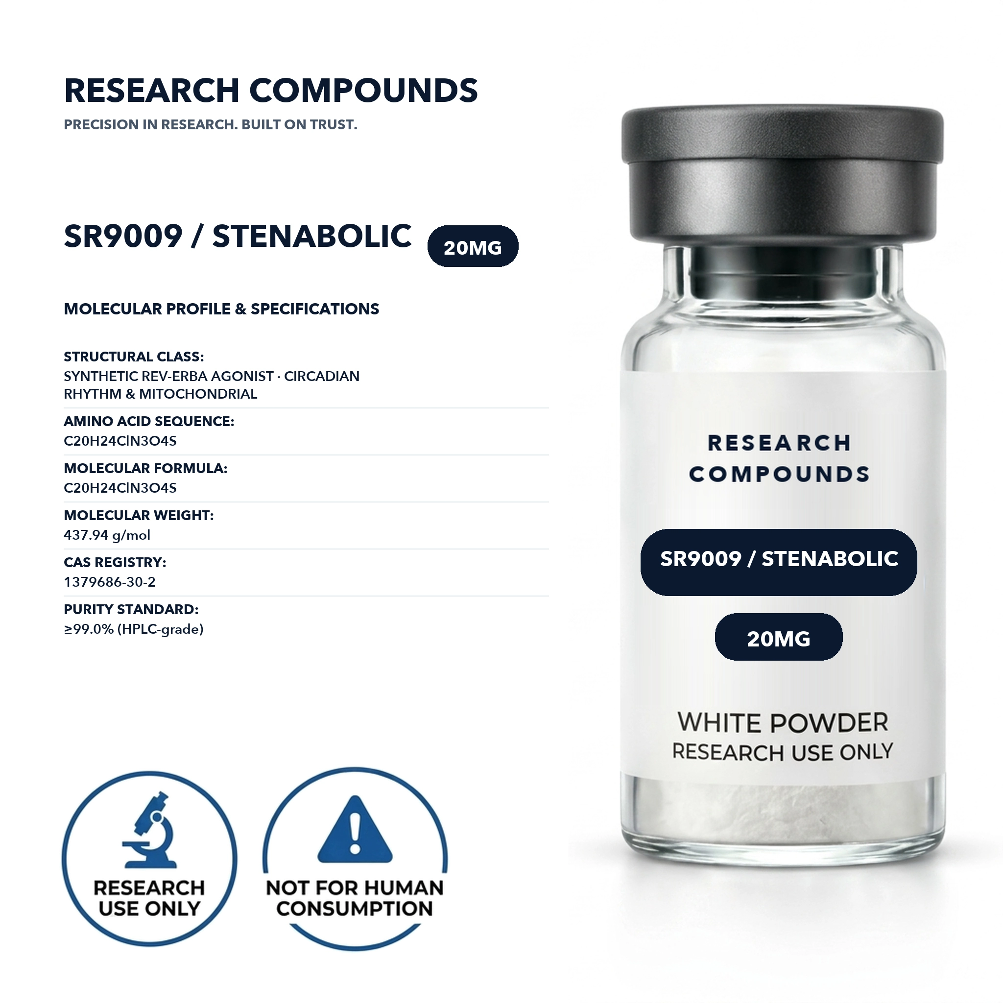 SR9009 / Stenabolic (20mg Research Vial) thumbnail 2