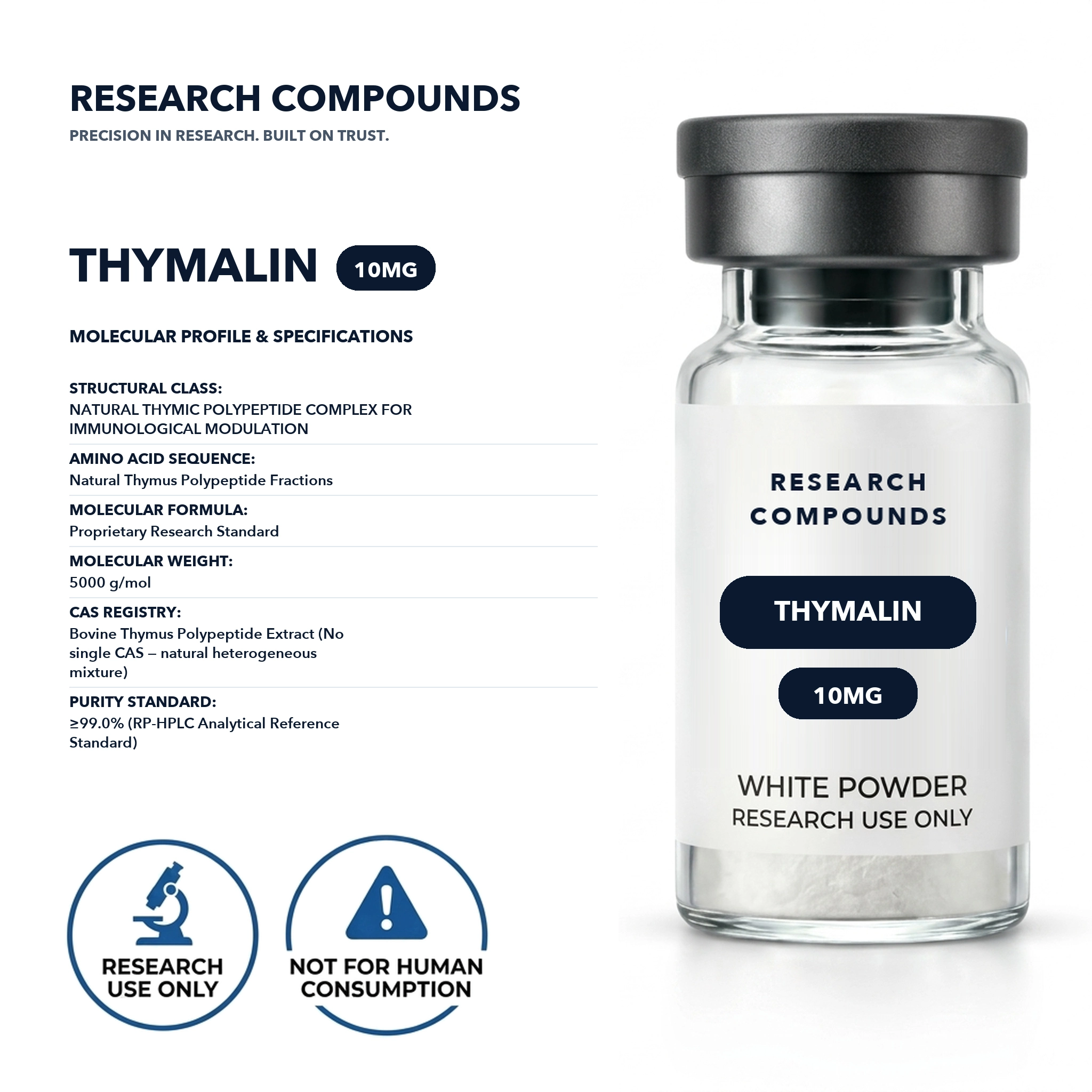 Thymalin (10mg Natural Thymic Complex) thumbnail 2